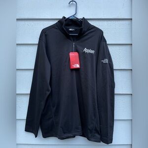 North Face Tech 1/4 Zip Fleece w/“Appian” Logo Men’s XL, Black, New with Tags